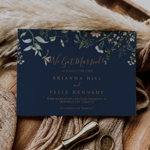 Fall Garden Wildblomminimalistisk Elopement Meddelande