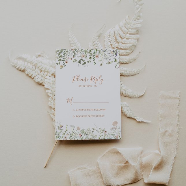 Fall Garden Wildbloms minimalistiska OSA Kort (Skapare uppladdad)