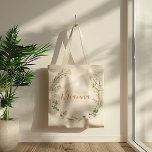 Fall Garden Wildflower Bridesmaid Tote Bag Tygkasse<br><div class="desc">This fall garden wildflower bridesmaid tote bag is the perfect wedding gift to present your bridesmaids and maid of honor for a rustic wedding. The design features pink,  blush,  rose and purple hand-painted wild flowers with butterflies.</div>