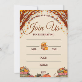 Fall Gathering Celebration Design Inbjudningar