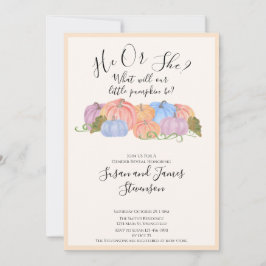 Fall Gender avslöjar inbjudan till lilla Pumpkin-t