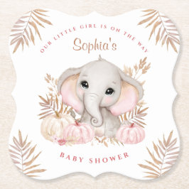Fall Girl Rosa Baby Shower Papper Underlägg