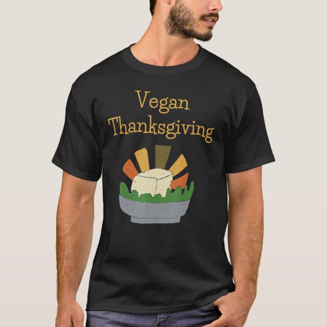 Fall Glad Vegansk Thanksgiving-kostym T Shirt (Framsida)