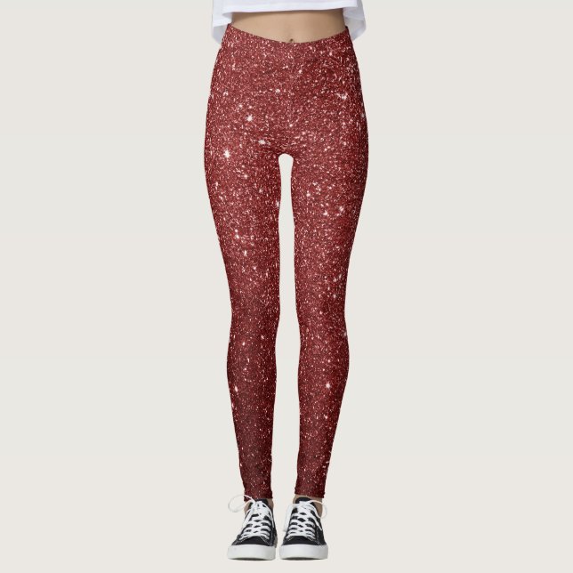 Fall-Glitter-allt-over-Print-kopplingar Leggings (Framsida)