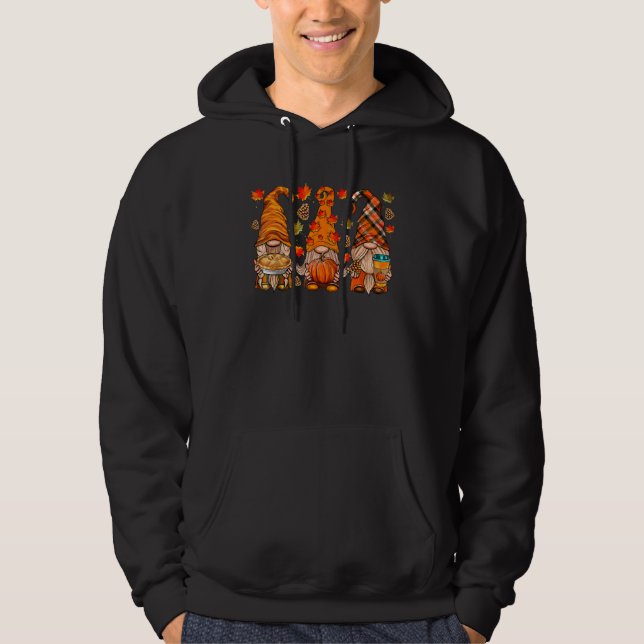 Fall Gnome  Autumn Leaves Thanksgiving Gnome Match Hoodie (Framsida)
