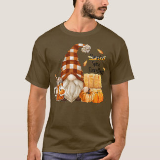 Fall Gnome Pumpkin Spice Allt Cute Gnome Hal T Shirt