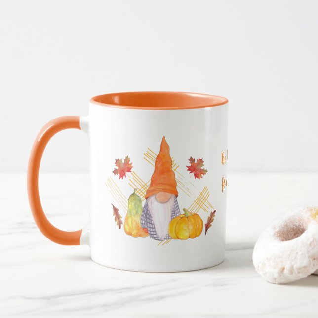 Fall Gnome-Thanksgiving Mugg (Med munk)