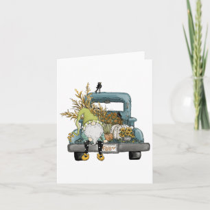Fall Gnome Vintage Lastbil och Pumpkin Kort