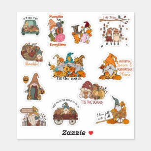 Fall Gnomes Sticker Pack Klistermärken
