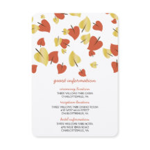 Fall Gold Foil Löv Guest Information Card