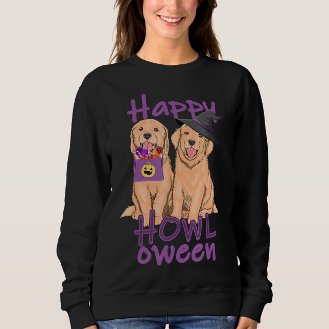 Fall Golden Retriever Älskare Halloween T Shirt (Framsida)