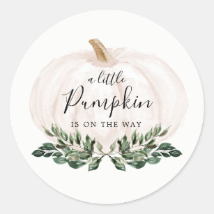 Fall Grey Little Pumpkin är på väg att gynna Runt Klistermärke