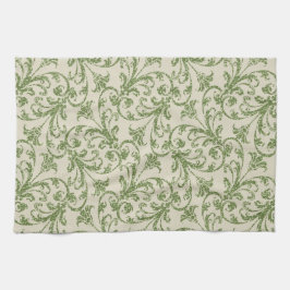 Fall Grönt Damask-köldhandduk Kökshandduk