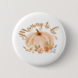 Fall guld foil blommigt pumpkin Mamma ska vara But Knapp