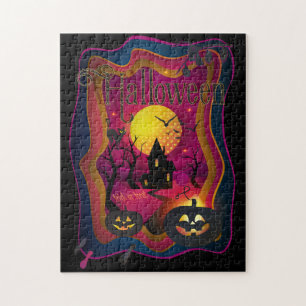 Fall Halloween fest " bus eller godis" lustig kons Pussel