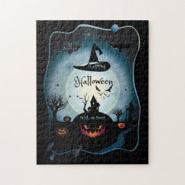 Fall Halloween fest " bus eller godis" lustig kons Pussel