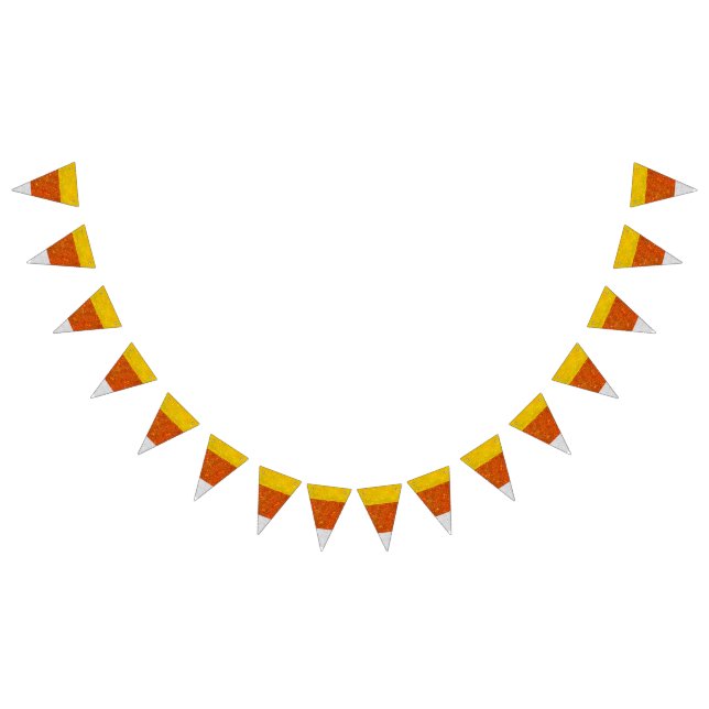 Fall Halloween Glittery Candy corn Vimplar (Alla)
