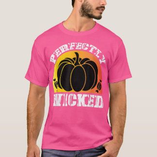 Fall Halloween Perfectly Wicked Pumpkin Candy Retr T Shirt