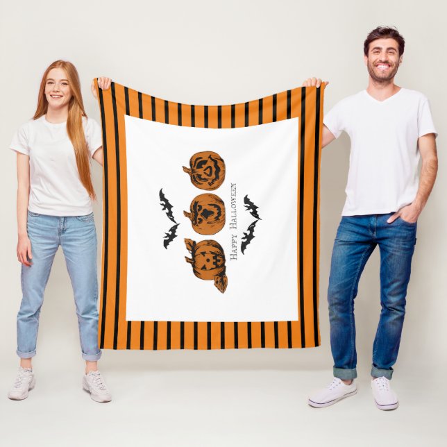 Fall/Halloween/pumpkin Fleecefilt (På plats)