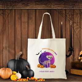 Fall Halloween Spooky Bus eller godis Tote Bag Tygkasse