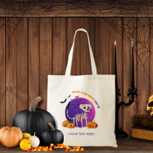Fall Halloween Spooky Bus eller godis Tote Bag