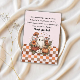 Fall Halloween Tack, Boo Baby Shower Tack Kort