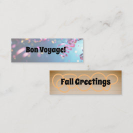 Fall Hälsning/Bon Voyage Mini Affärskort Visitkort