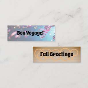 Fall Hälsning/Bon Voyage Mini Affärskort Visitkort