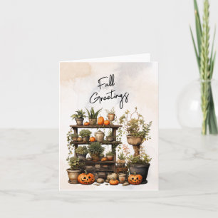 Fall Hälsning Halloween Kort