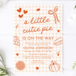 Fall Hand plockade A Little Cutie Paj Baby Shower Inbjudningar