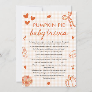 Fall Hand plockade Baby Shower Baby Trivia-spelet  Inbjudningar