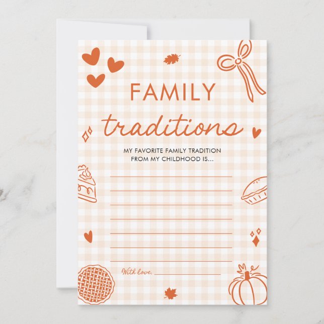 Fall Hand plockade Baby Shower Family Traditions G Inbjudningar (Framsida)