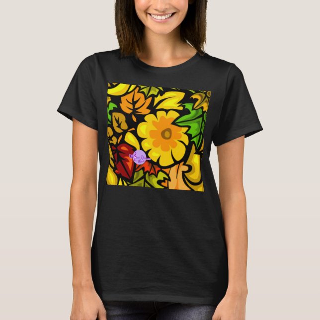 Fall Harvest Bella Relaxed Fit 3/4 Slv VNeck Shirt T-shirt (Framsida)