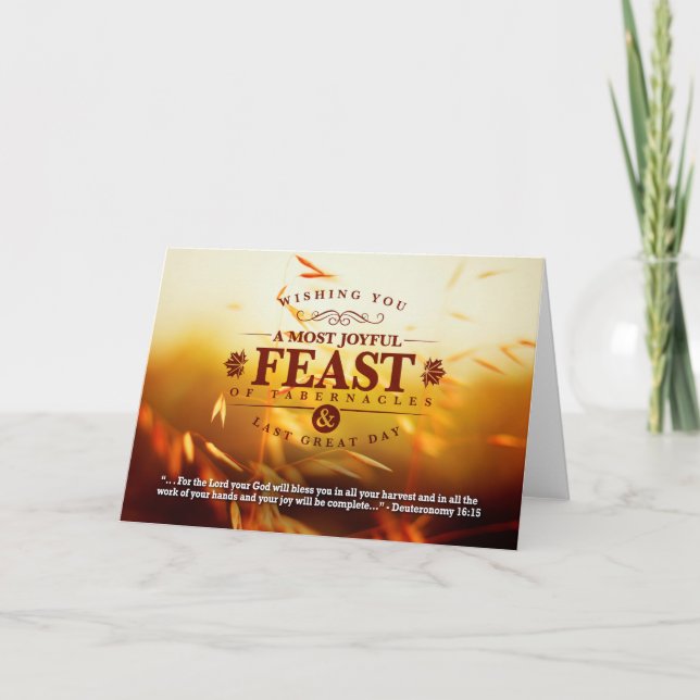 Fall Harvest Feast Hälsning Kort (Framsida)