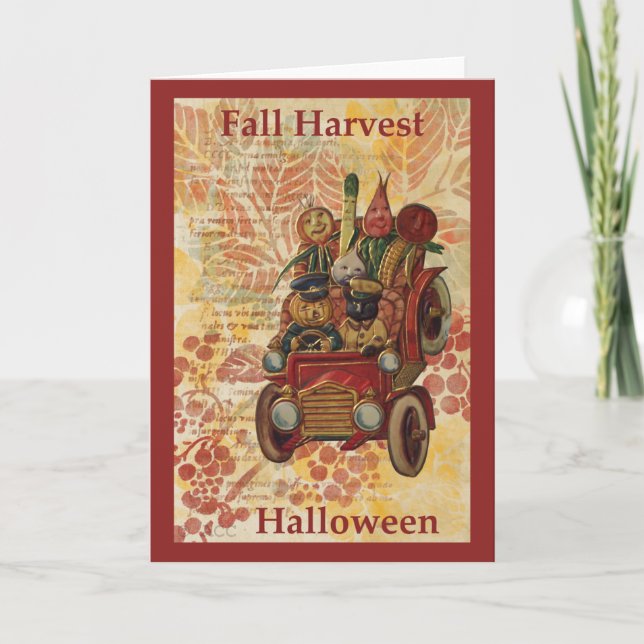 Fall Harvest Halloween Kort (Framsida)