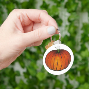 Fall Harvest Halloween Orange Pumpkin Thanksgiving Nyckelring