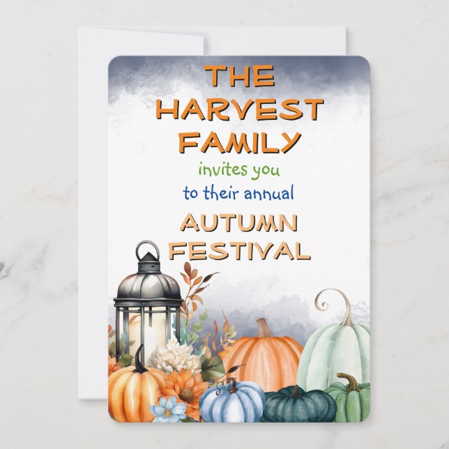 Fall Harvest Inbjudningar (Framsida)