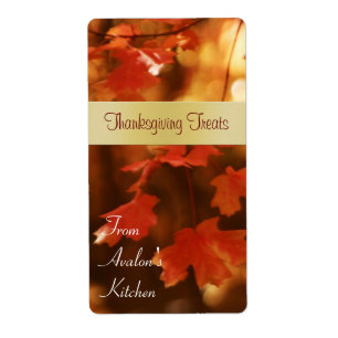 Fall Harvest Löv Thanksgiving Treats Baking Label Fraktsedel