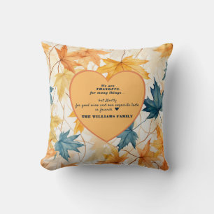 Fall Harvest Orange Foliage Quote Personlig Kudde