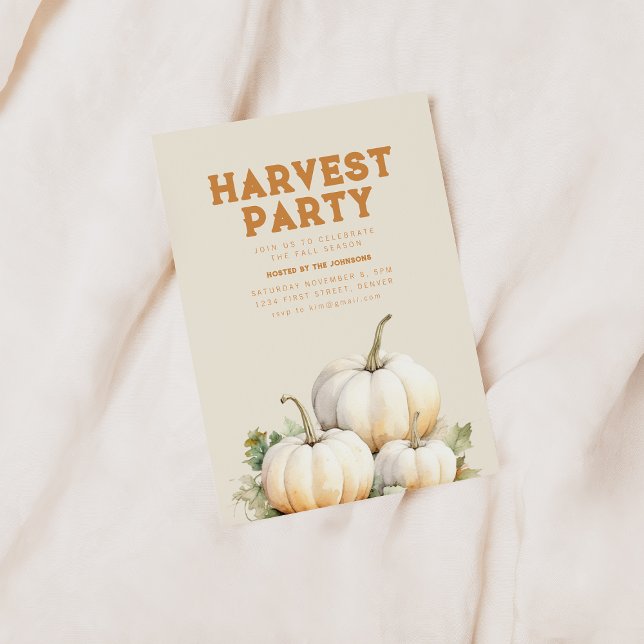 Fall Harvest Party Inbjudan med Pumpkins (Skapare uppladdad)