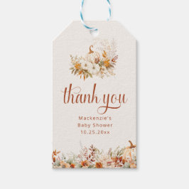 Fall Harvest Pumpkin Baby Shower Tack Favor Presentetikett