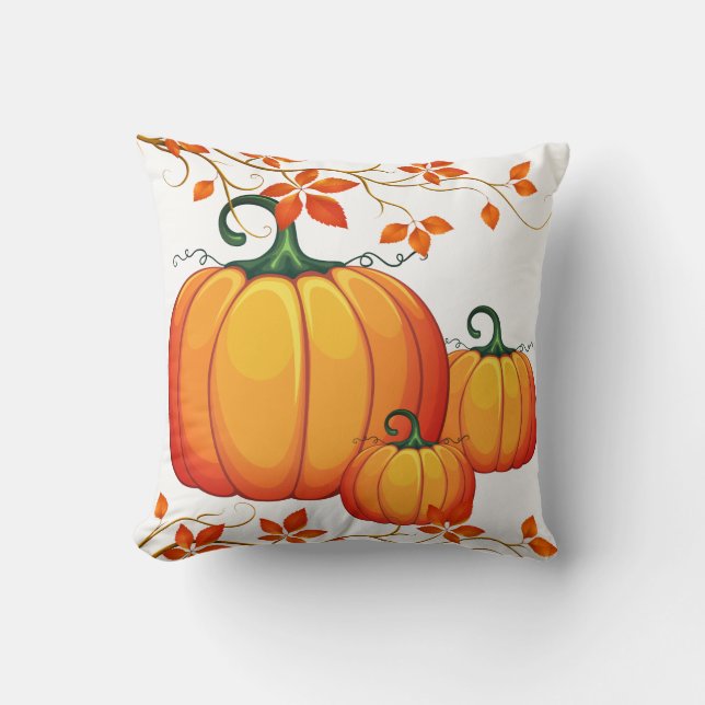 Fall Harvest Pumpkin Dekorativ kudde (Framsida)