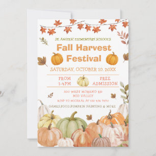 Fall Harvest Pumpkin Festival Party bjudan Inbjudningar