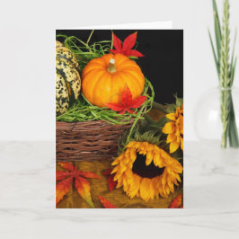 Fall Harvest Sunblommor Kort