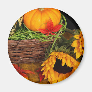 Fall Harvest Sunblommor Magnet