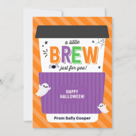 Fall Harvest Teacher Halloween Coffee Gift Card Inbjudningar