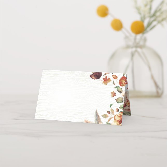 Fall Harvest Treasures Bröllop Placeringskort (Framsida)