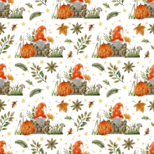 Fall Harvest with Gnomes Thanksgiving Tablecloth
