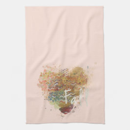 Fall Heart Kitchen Towel Kökshandduk
