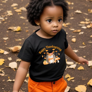 Fall Hedgehog Happy thanksgiving Småbarn T-shirt